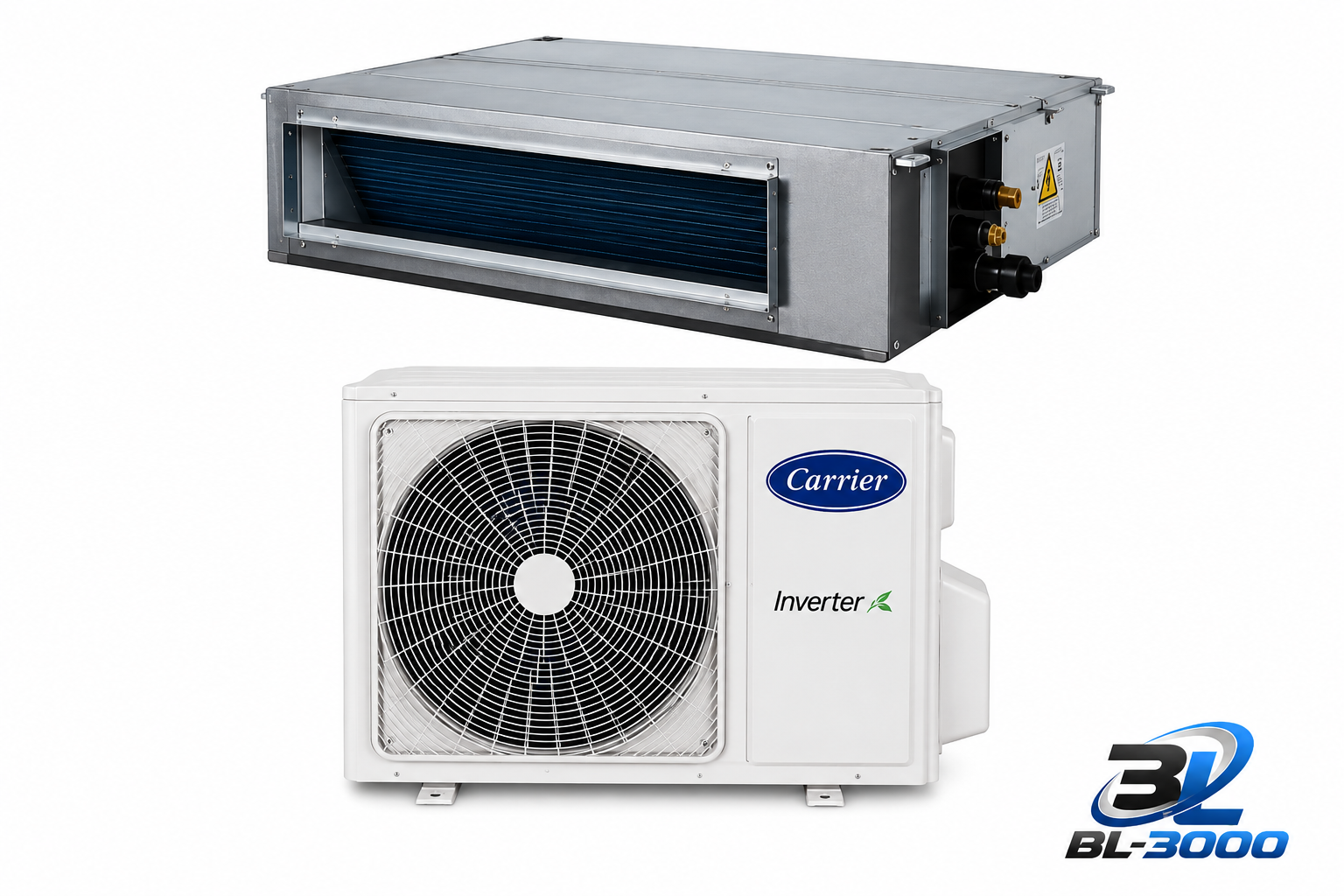 Climatiseur Gainable Carrier Inverter 18 000 BTU R32 – Chaud Froid